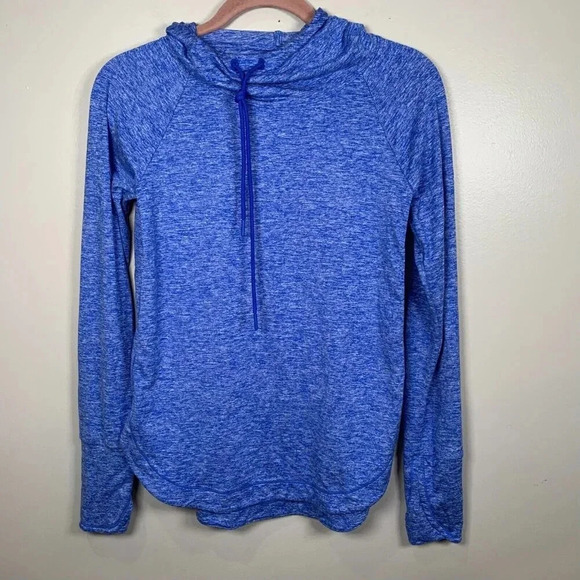 Athleta Uptempo II Hoodie Sweatshirt Size XS Blue Athletic - Picture 1 of 8